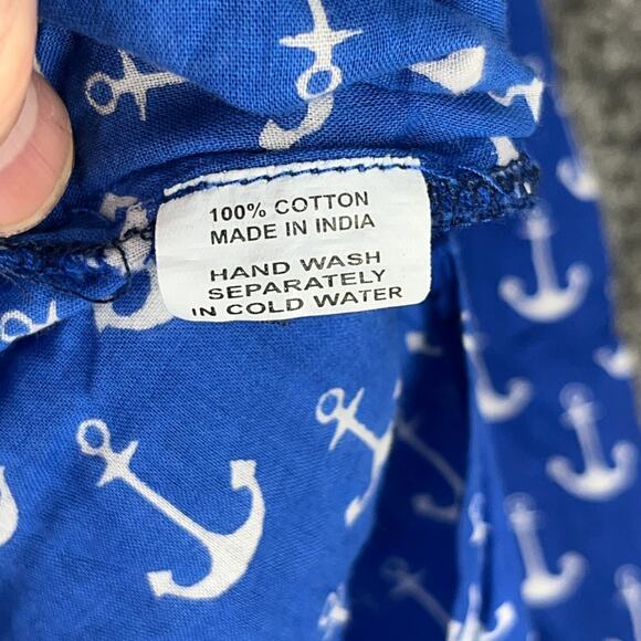 KikiSol Coverup Womens S Oversized Anchors Nautical Sailing Club Swimwear - Picture 5 of 9